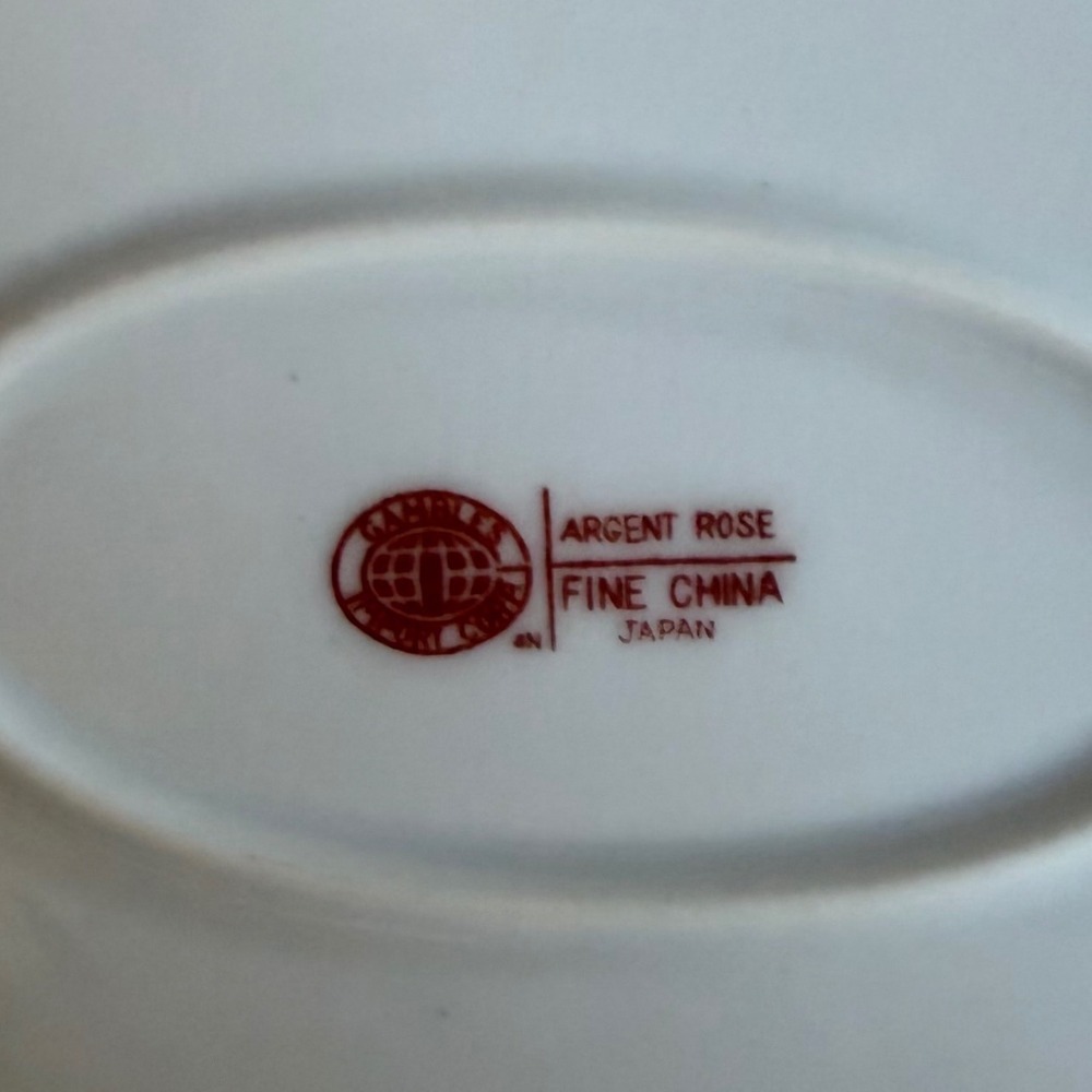 Gambles‎ Argent Rose Fine China Serving Platter 12x9 Floral Japan Cottagecore - Picture 8 of 8